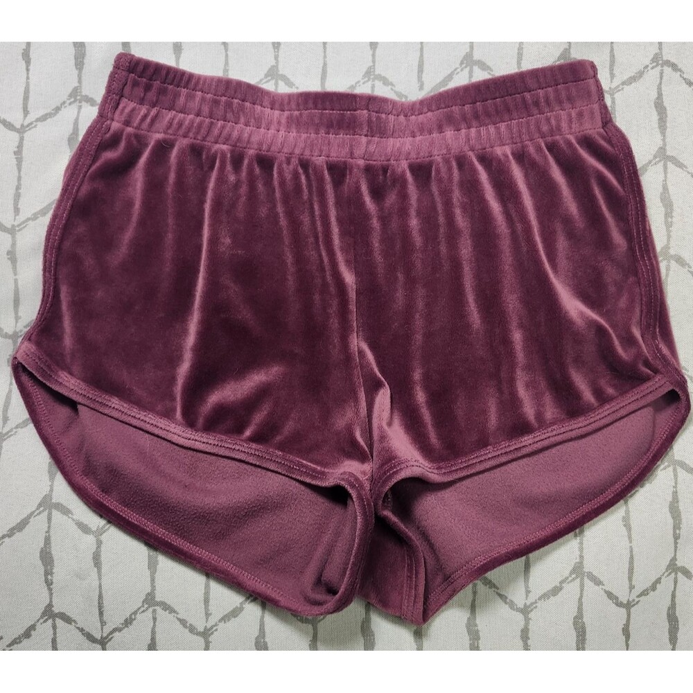Charlotte Russe Refuge Purple Velvet Shorts Small Lounge 70s Retro Roller Girl